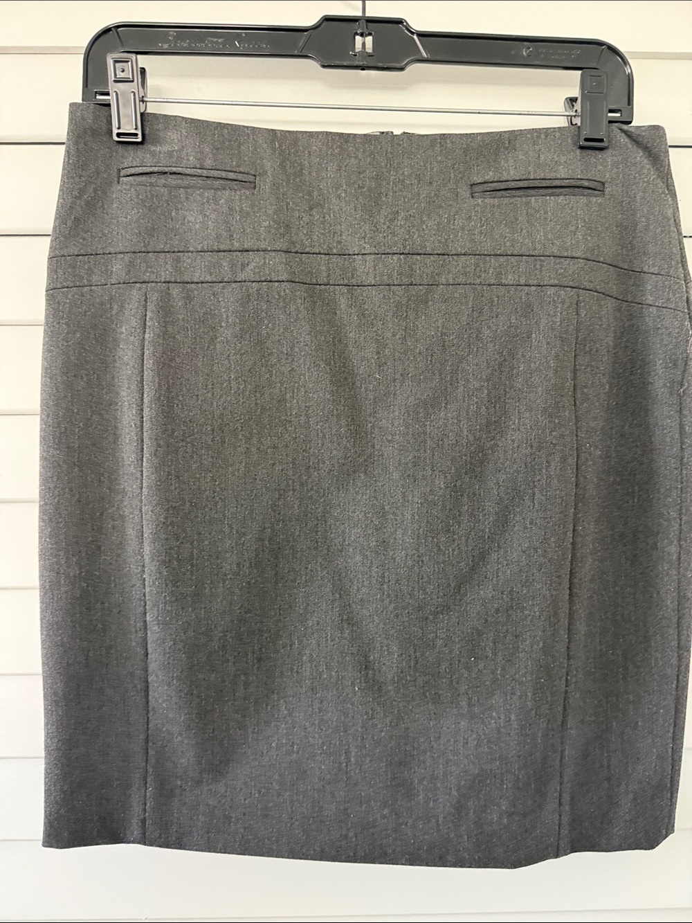 Express Gray Tailored Pencil Skirt